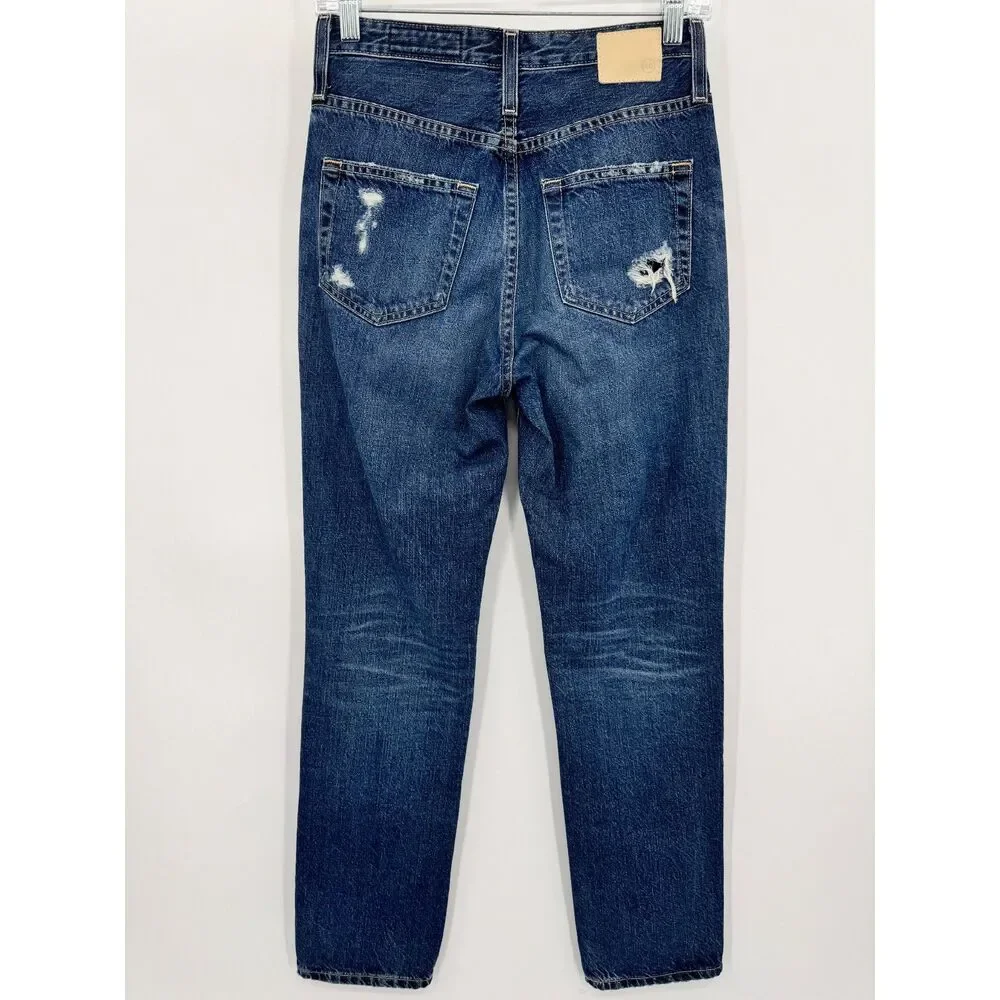 AG ADRIANO GOLDSCHMIED Phoebe Vintage High Waisted Tapered Leg Jeans Size 25